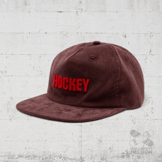 Hockey Snapback Cap Corduroy brown - Kopfbekleidung & - tücher - Rollbrett Mission