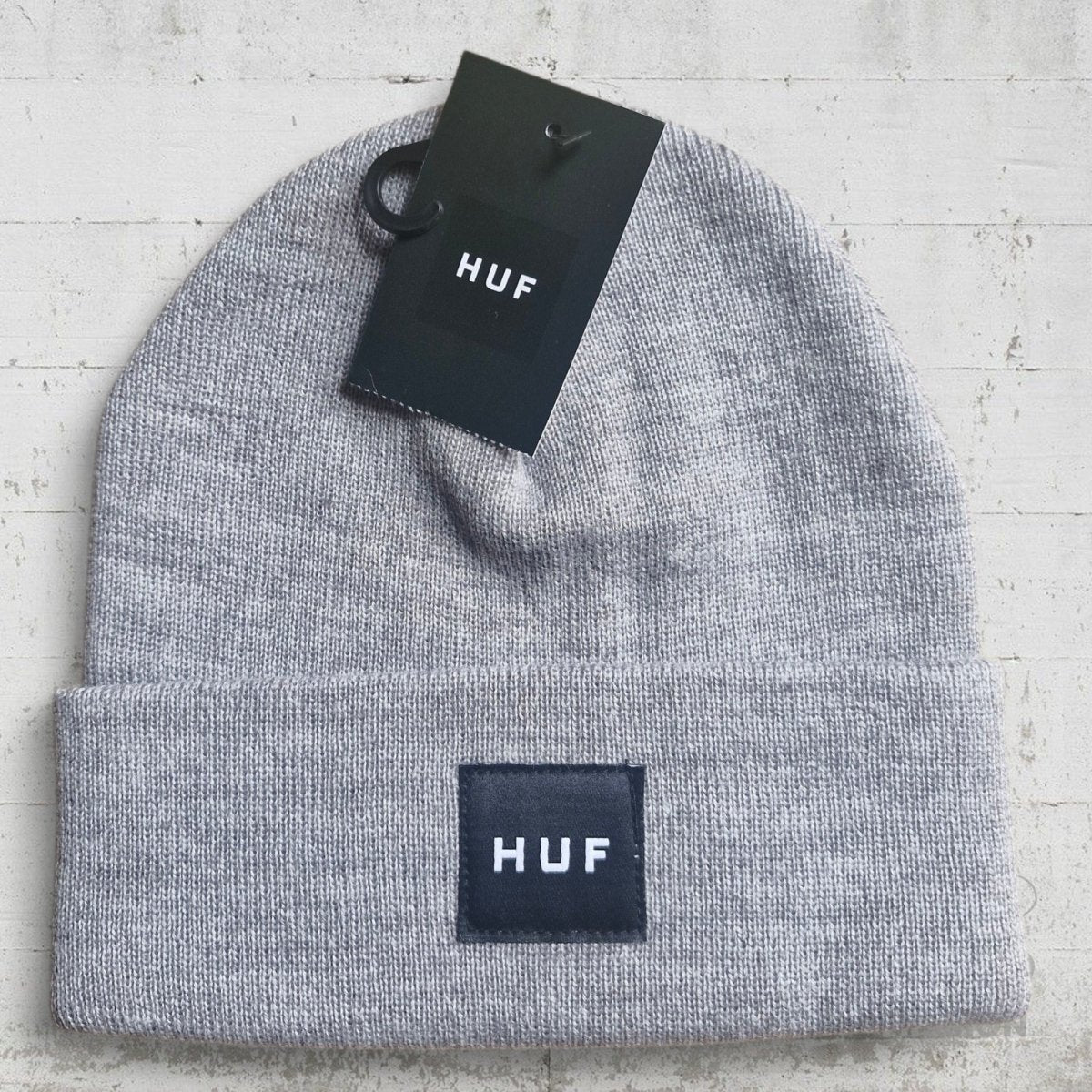 Huf Beanie Box Logo heather grey - Kopfbekleidung & - tücher - Rollbrett Mission