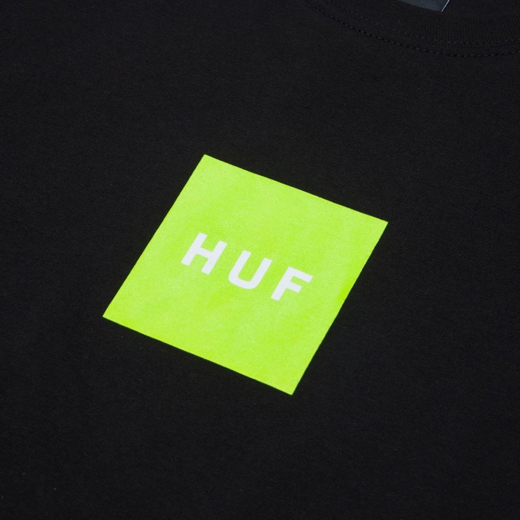 Huf T-Shirt Essentials Box Logo black - Rollbrett Mission