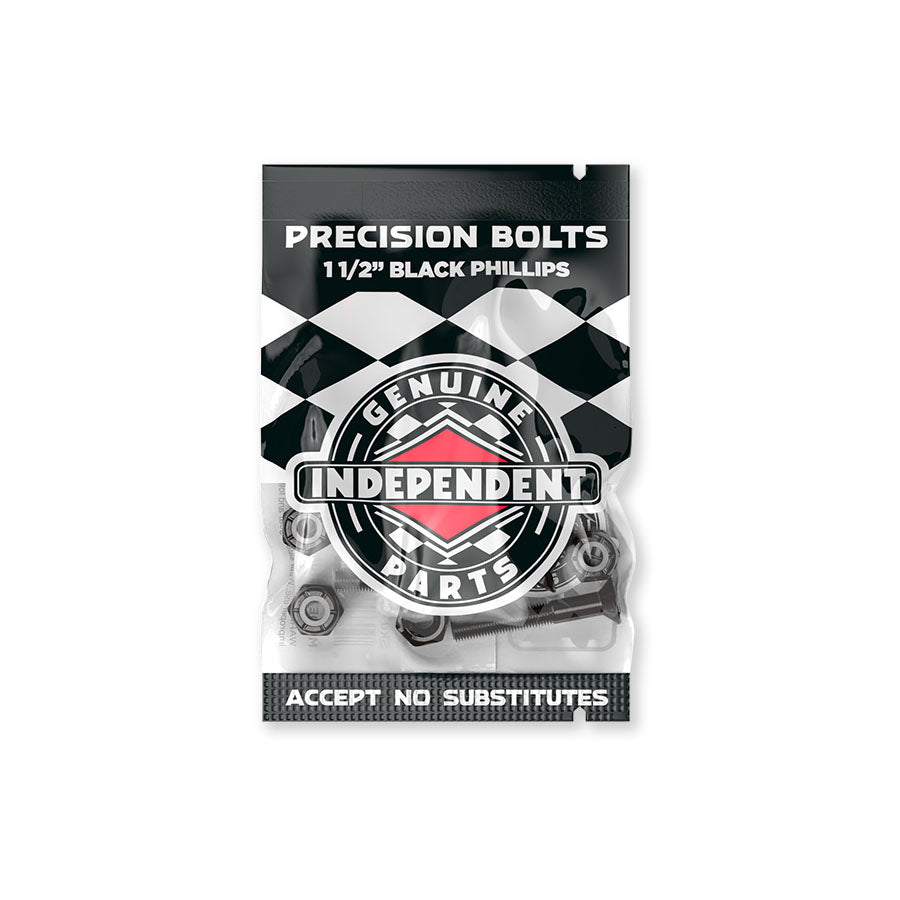 Independent 1 1/2" Kreuz Montageschrauben Bolts black - Rollbrett Mission