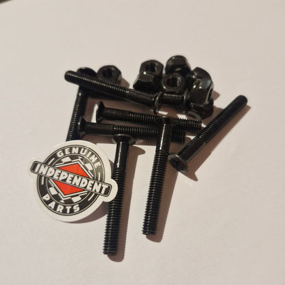 Independent 1 1/2" Kreuz Montageschrauben Bolts black - Rollbrett Mission