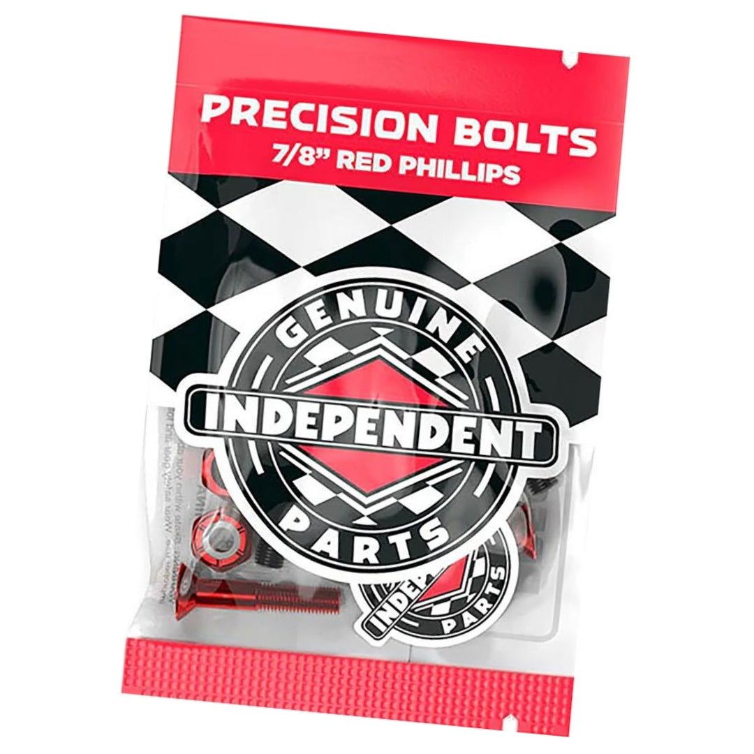 Independent 7/8" Kreuz black - red Montageschrauben Bolts - Rollbrett Mission