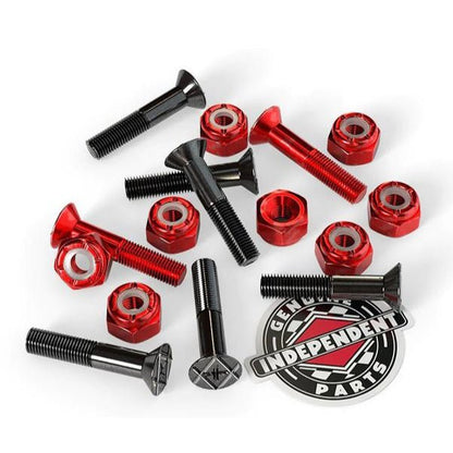 Independent 7/8" Kreuz black - red Montageschrauben Bolts - Rollbrett Mission