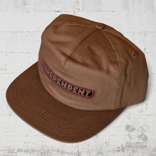 Independent Bar Logo Unstructured Cap chocolate - Kopfbekleidung & - tücher - Rollbrett Mission