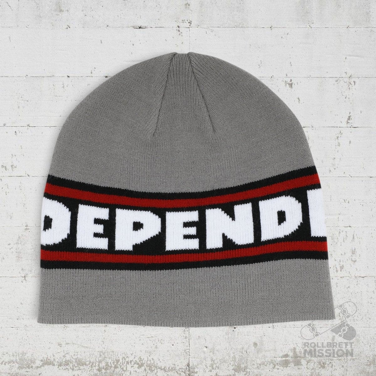 Independent Beanie Skull Bar Logo grey - Kopfbekleidung & -tücher - Rollbrett Mission