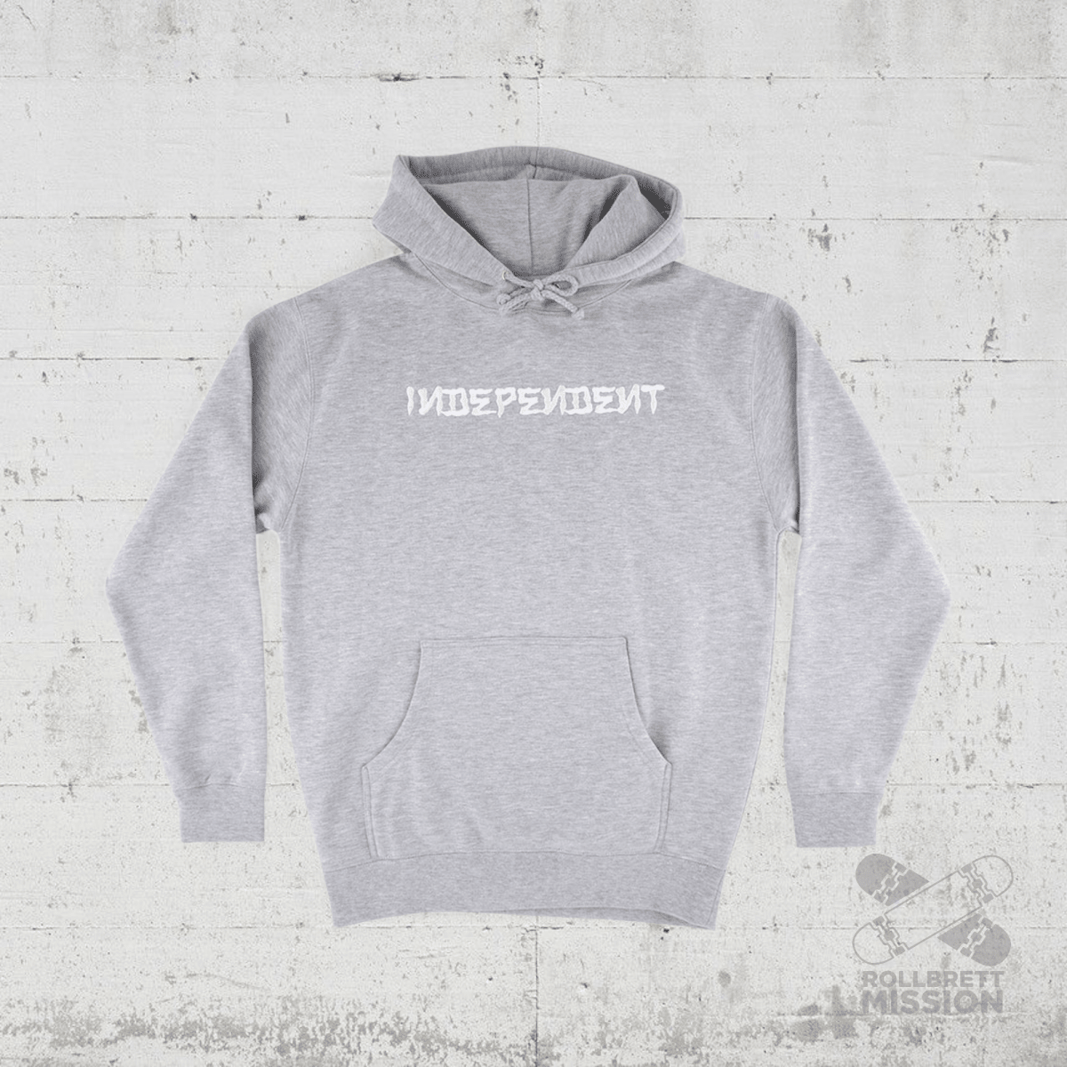 Independent Hoodie Dressen Bar Embroidered heather grey - Shirts & Tops - Rollbrett Mission