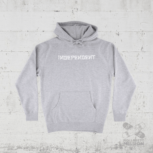Independent Hoodie Dressen Bar Embroidered heather grey - Shirts & Tops - Rollbrett Mission