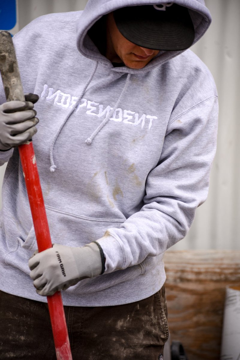 Independent Hoodie Dressen Bar Embroidered heather grey - Shirts & Tops - Rollbrett Mission