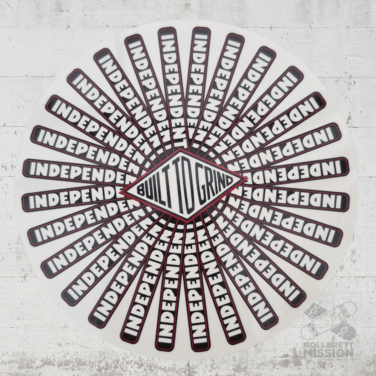 Independent Revolution Sticker 15cm - Rollbrett Mission