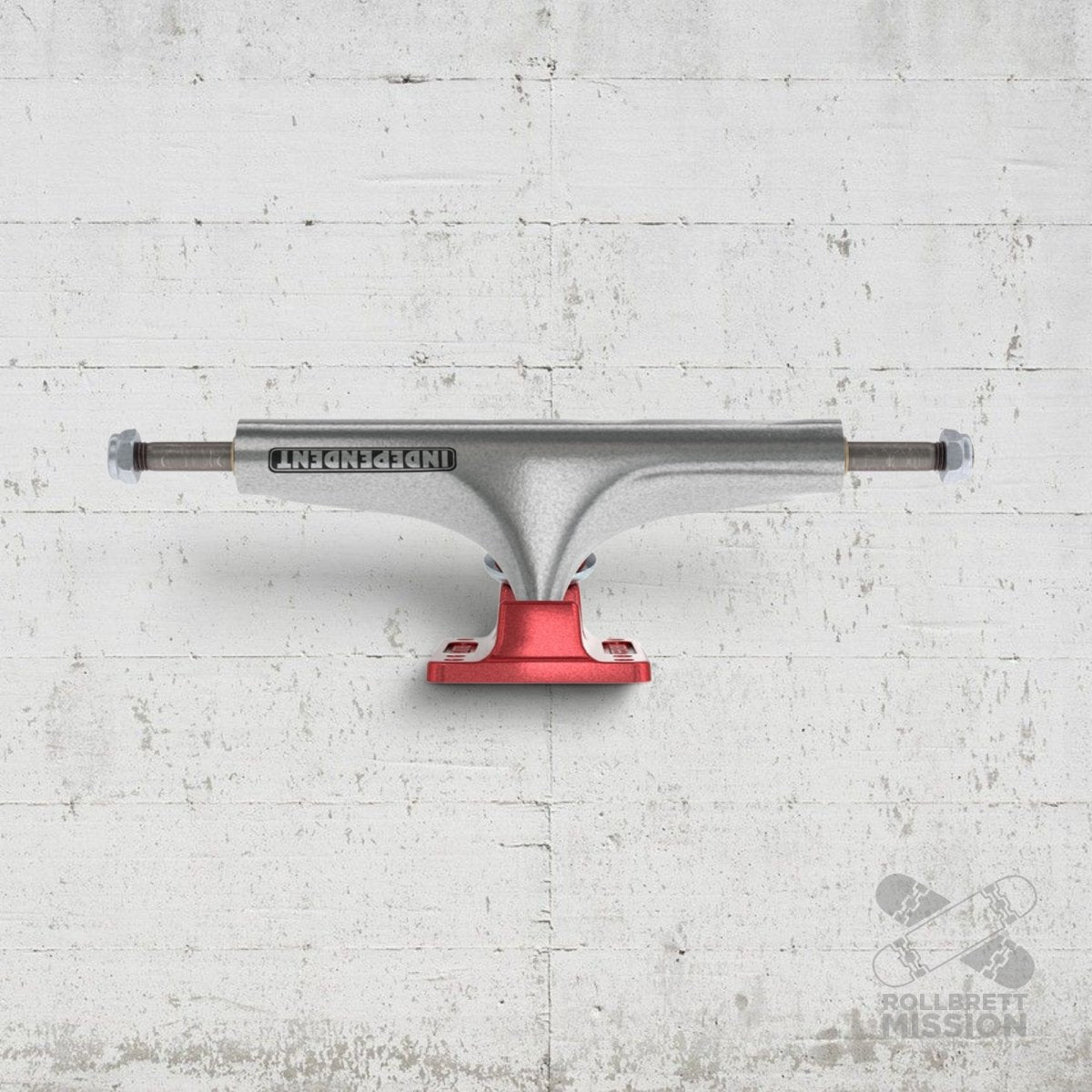 Independent Stage 4 215 Hollow Bar Logo silver ano red 10.0" Truck - Skateboard-Achsen - Rollbrett Mission