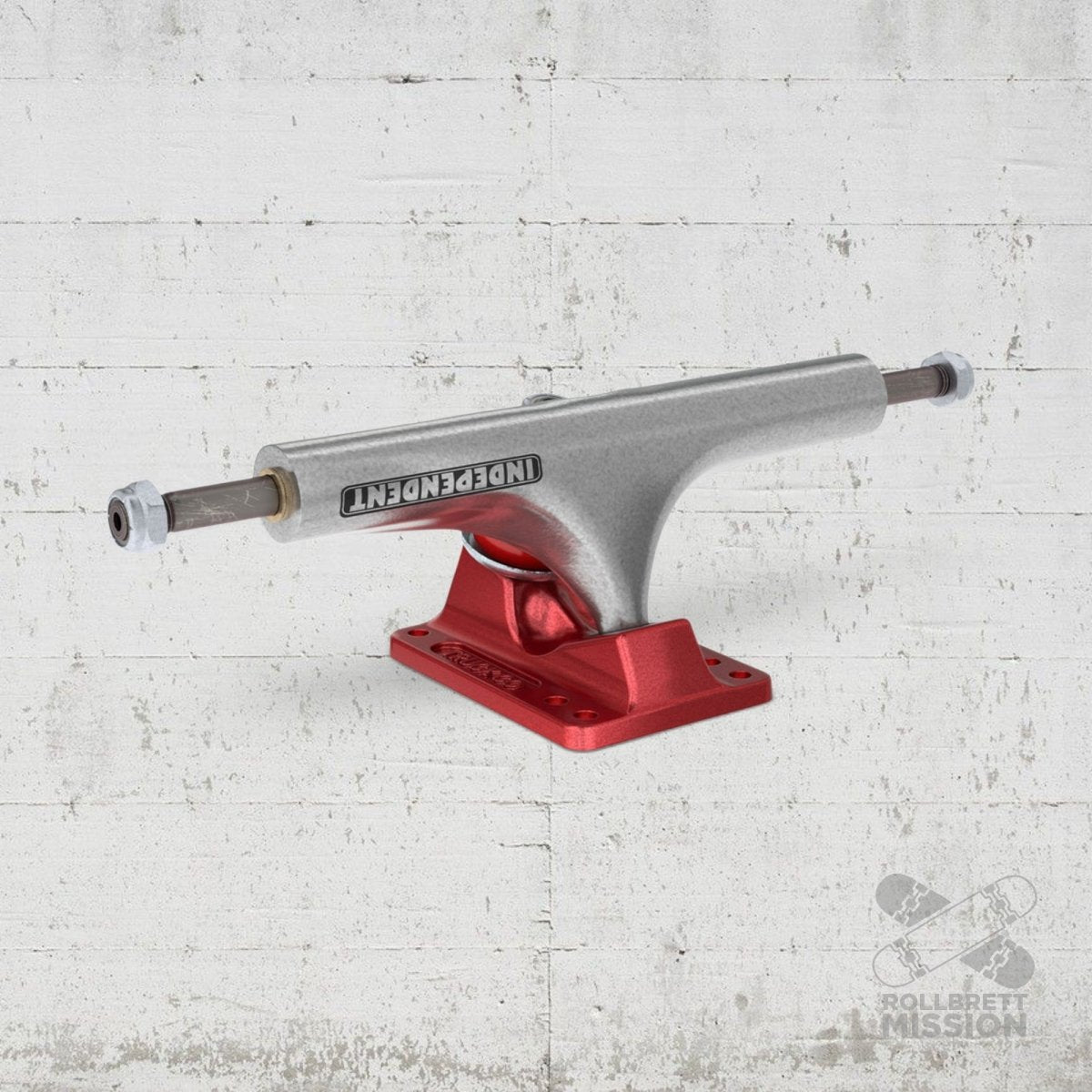 Independent Stage 4 215 Hollow Bar Logo silver ano red 10.0" Truck - Skateboard-Achsen - Rollbrett Mission