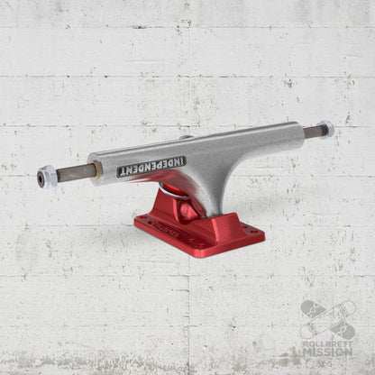 Independent Stage 4 215 Hollow Bar Logo silver ano red 10.0" Truck - Skateboard-Achsen - Rollbrett Mission
