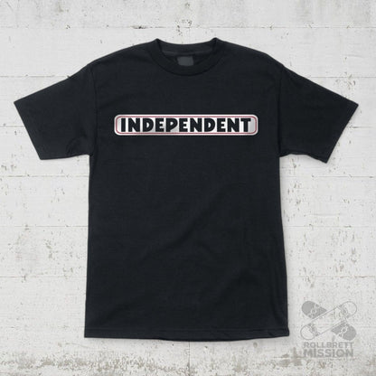 Independent T-Shirt Bar Logo black - Rollbrett Mission