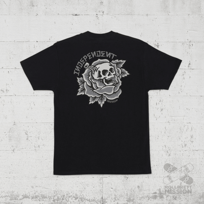 Independent T-Shirt Dressen Skull Rose Heavyweight black - Rollbrett Mission