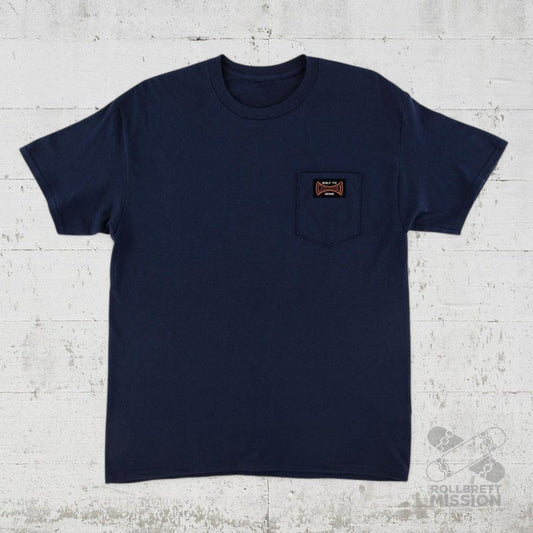 Independent T-Shirt Pocket Built To Grind navy - Rollbrett Mission