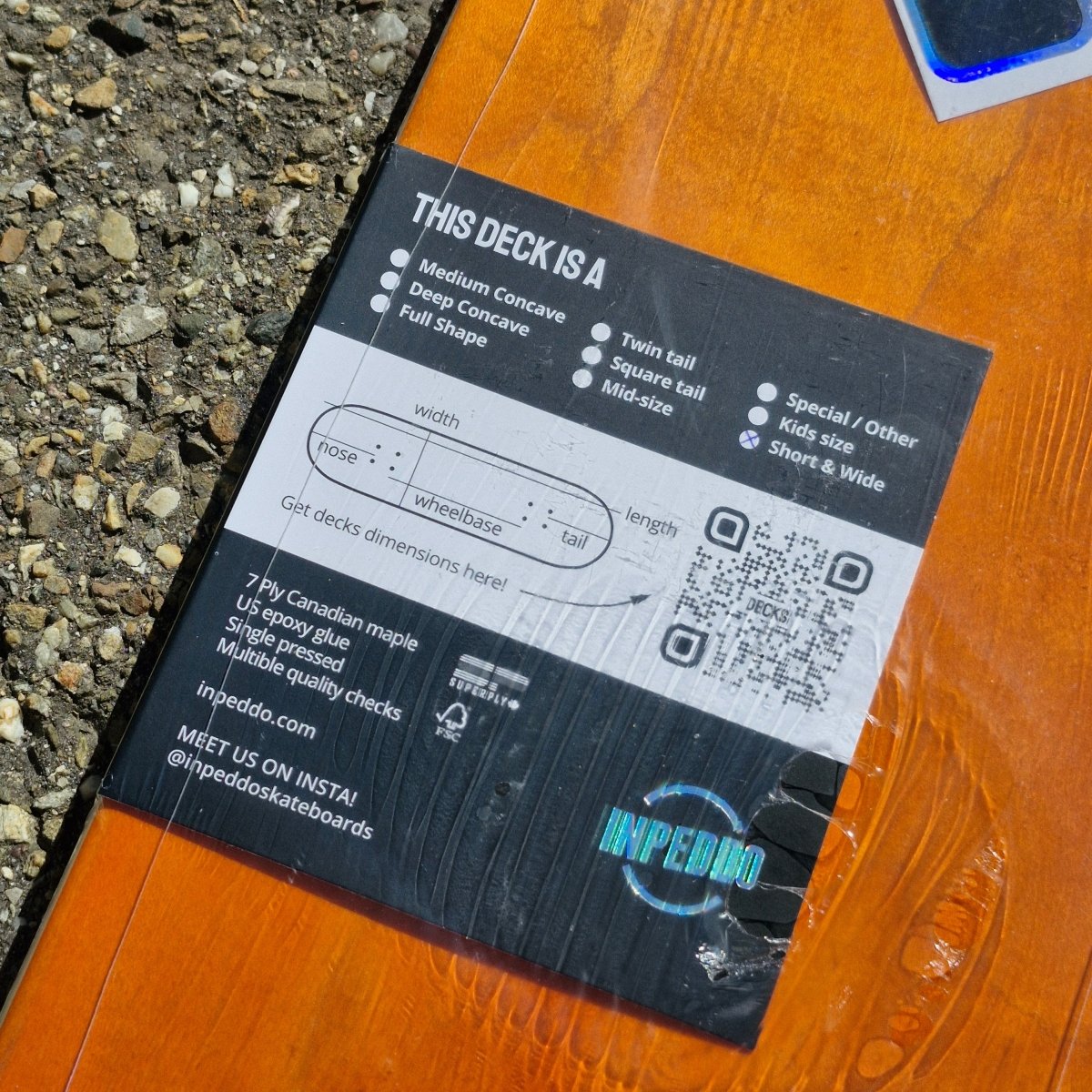 Inpeddo Brush Stroke Short & Wide 7.25 Kids Deck - Skateboard - Decks - Rollbrett Mission