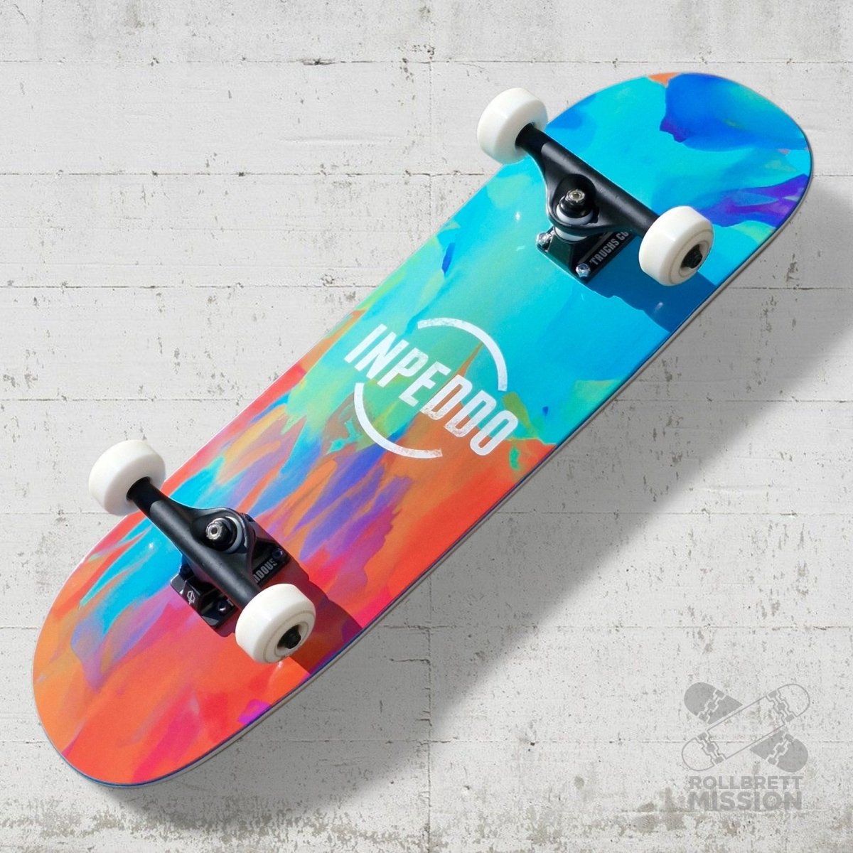 Inpeddo Brush Stroke Short & Wide 8.0" Kids Complete Skateboard - Skateboards - Rollbrett Mission