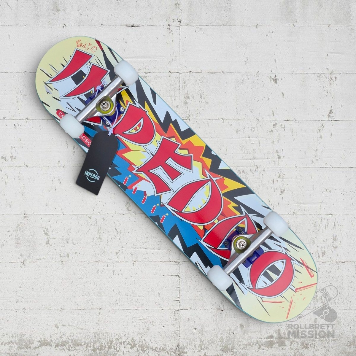 Inpeddo Caution Explosion Premium 8.0" Twin Complete Skateboard - Skateboards - Rollbrett Mission