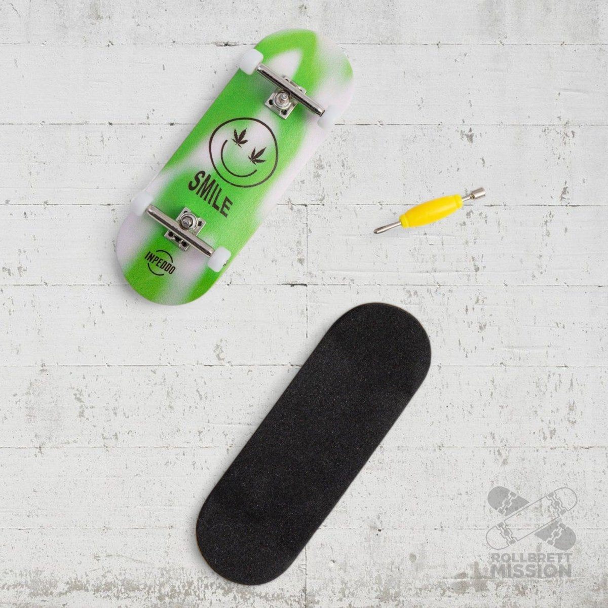 Inpeddo Fingerboard Gen3 Smile Green 34mm - Fingerboard - Rollbrett Mission