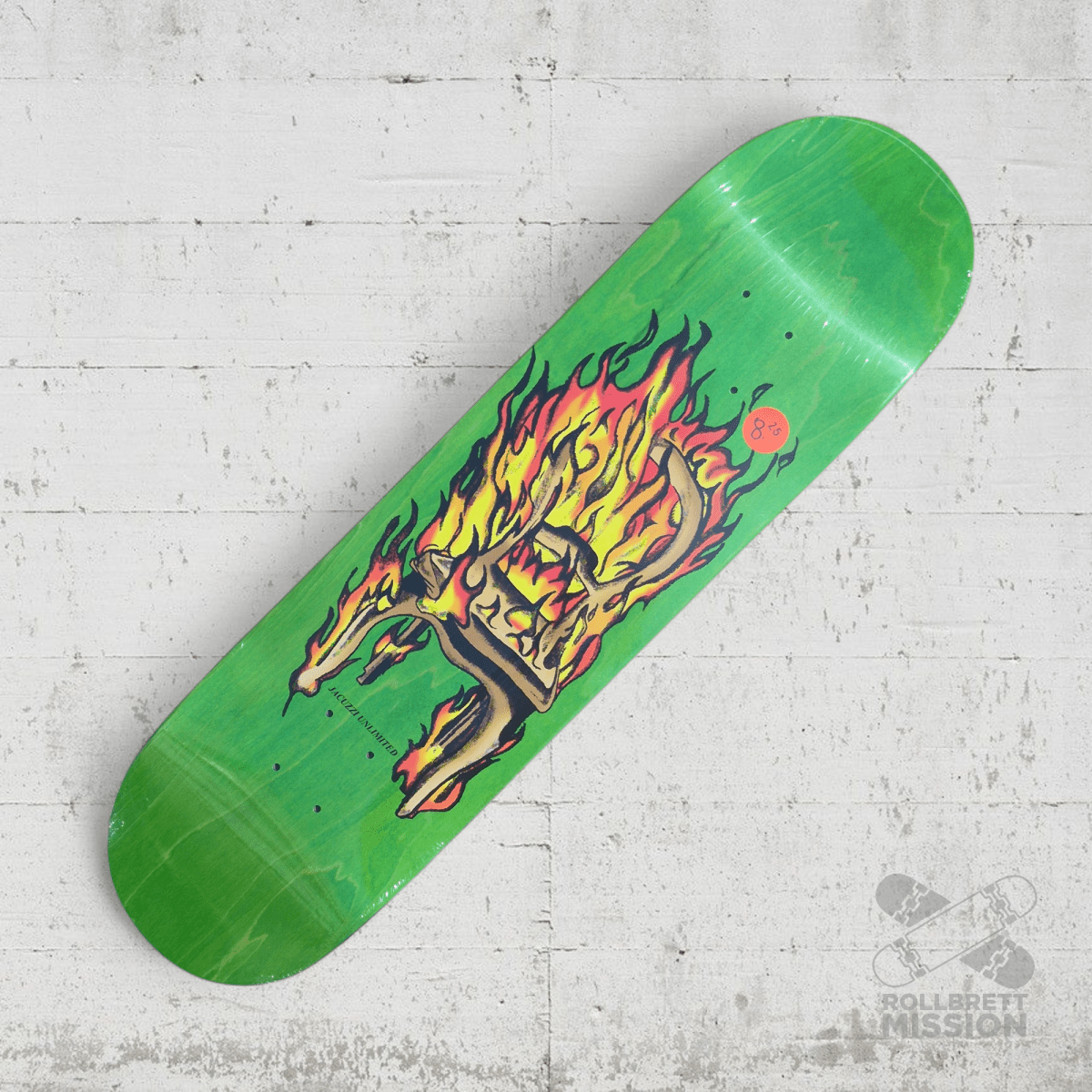 Jacuzzi Chair on Fire Twin EX7 8.25 Deck - Skateboard - Decks - Rollbrett Mission