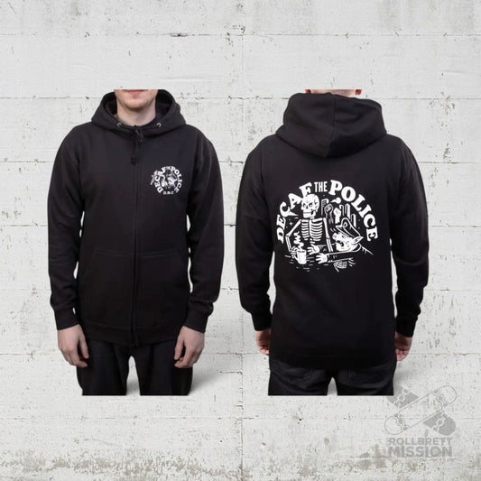 Koloss Hooded Zipper Decaf The Police black - Rollbrett Mission