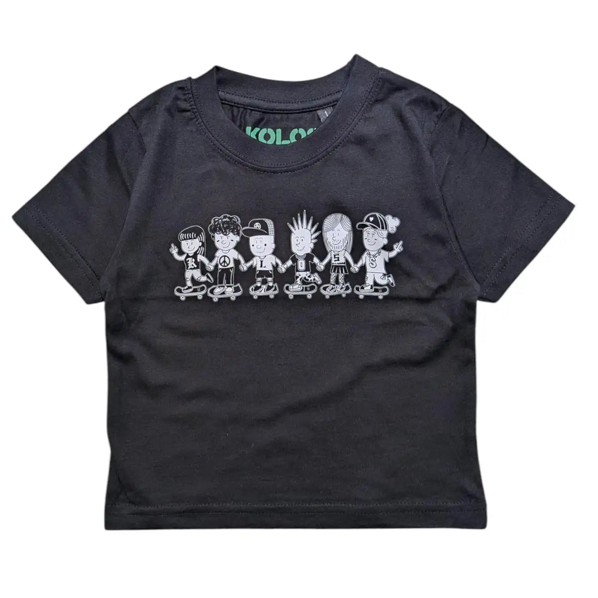 Koloss Kids T-Shirt Gäng black - Rollbrett Mission