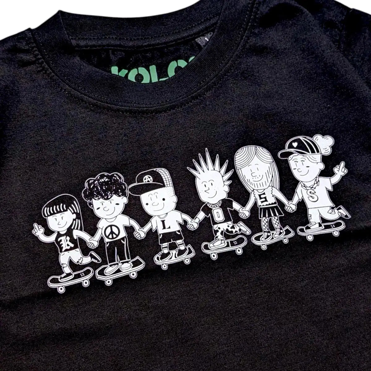 Koloss Kids T-Shirt Gäng black - Rollbrett Mission