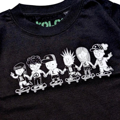 Koloss Kids T-Shirt Gäng black - Rollbrett Mission
