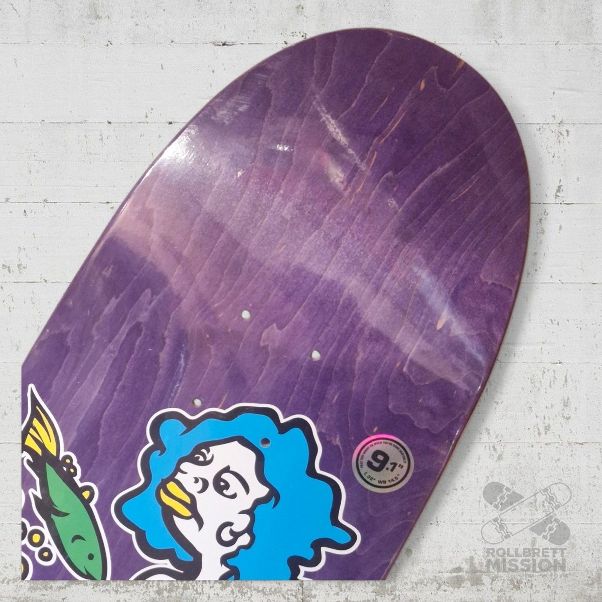 Krooked Gonz Mermaid 9.1 Football Shape Deck - Skateboard - Decks - Rollbrett Mission