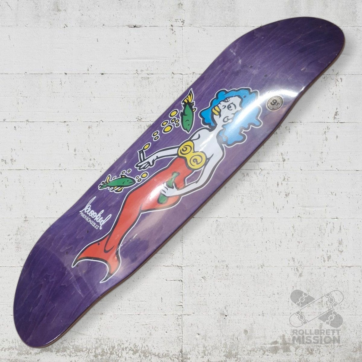 Krooked Gonz Mermaid 9.1 Football Shape Deck - Skateboard - Decks - Rollbrett Mission
