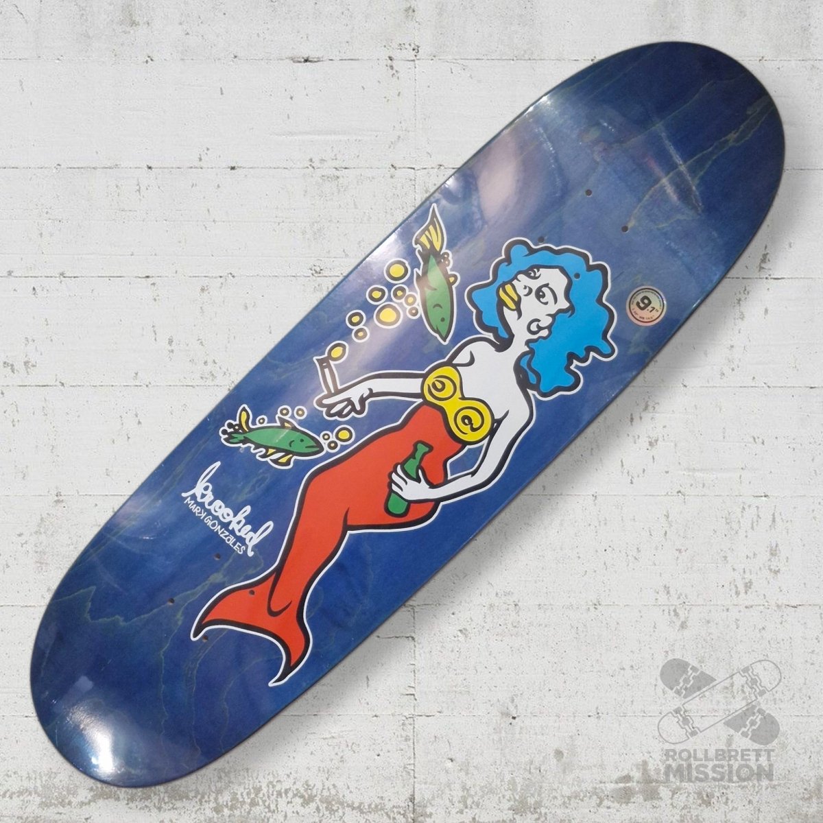 Krooked Gonz Mermaid 9.1 Football Shape Deck - Skateboard - Decks - Rollbrett Mission