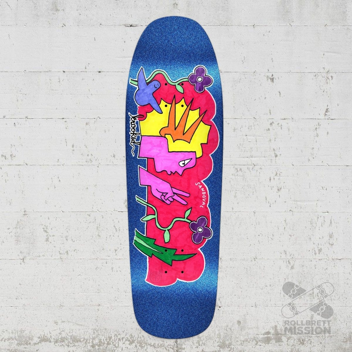 Krooked Sandoval Peace Sign 9.81 Deck - Skateboard - Decks - Rollbrett Mission