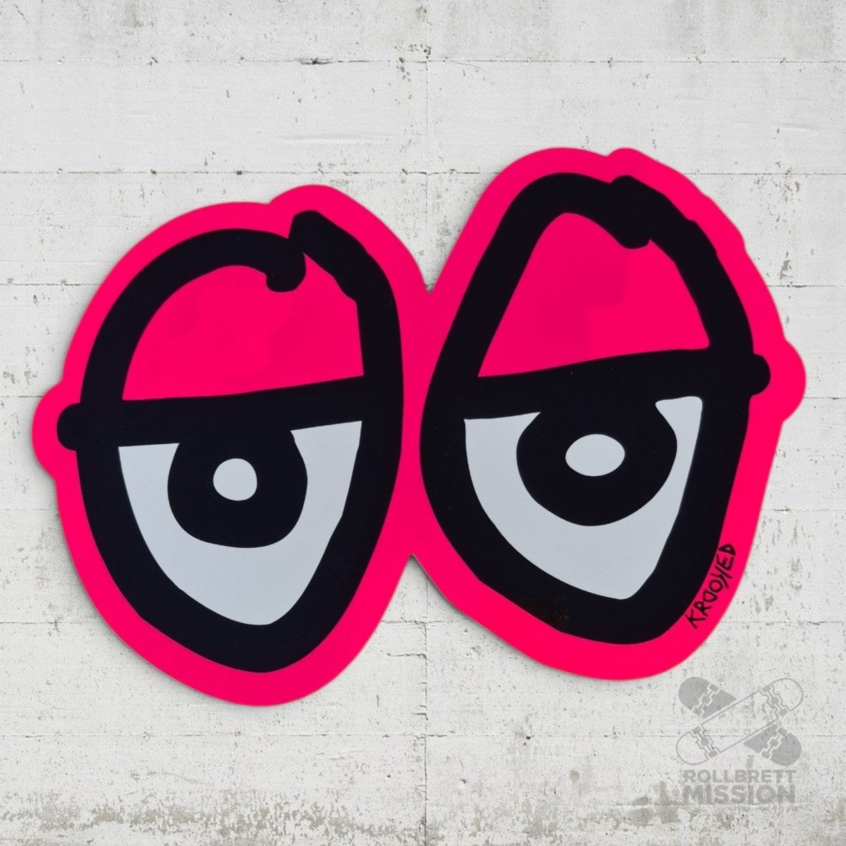Krooked Sticker Eyes 28cm - Rollbrett Mission