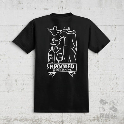 Krooked T-Shirt Complex black - Rollbrett Mission