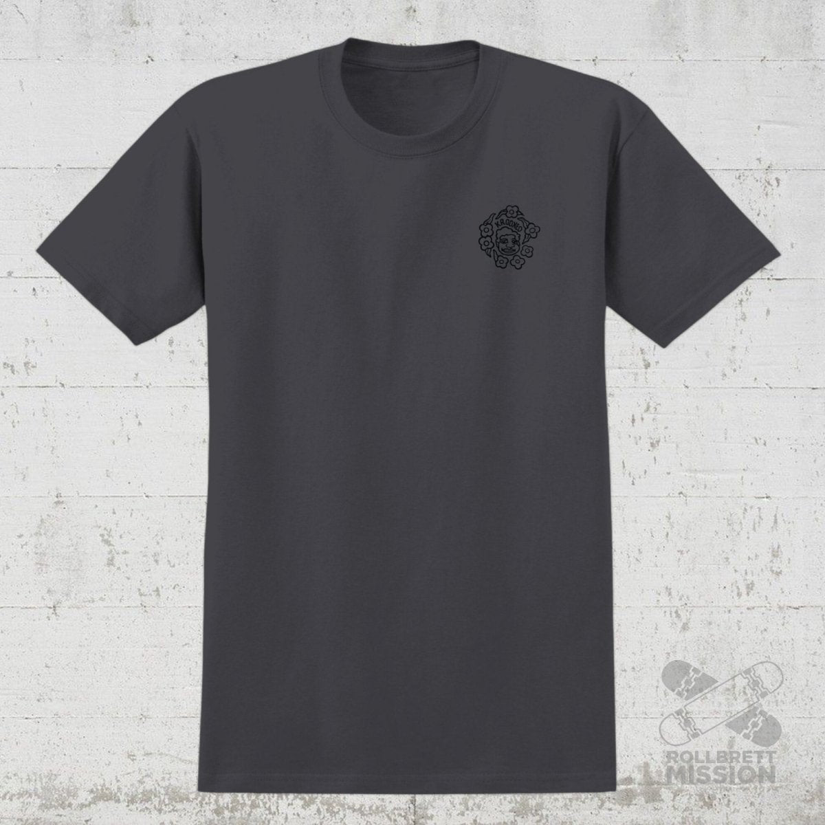 Krooked T-Shirt MG charcoal - Rollbrett Mission