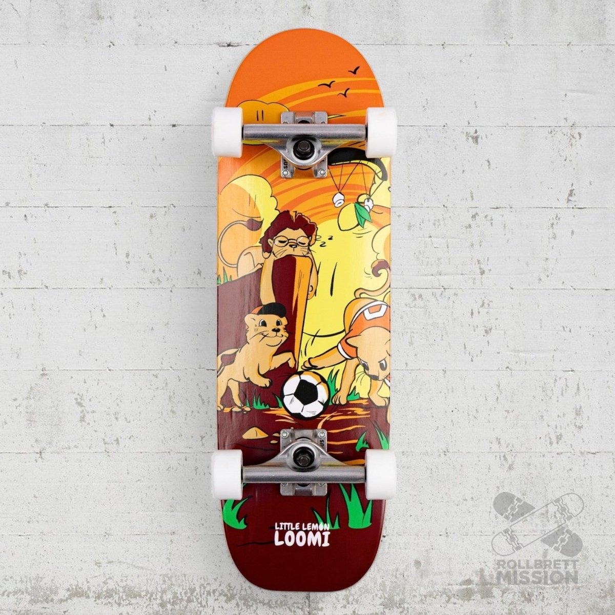 Little Lemon Loomi Kids Korkgrip Light Cruiser Skateboard 7.75 x 25.25 Lio - Skateboards - Rollbrett Mission