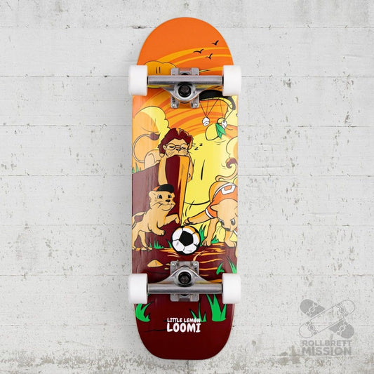 Little Lemon Loomi Kids Korkgrip Light Cruiser Skateboard 7.75 x 25.25 Lio - Skateboards - Rollbrett Mission