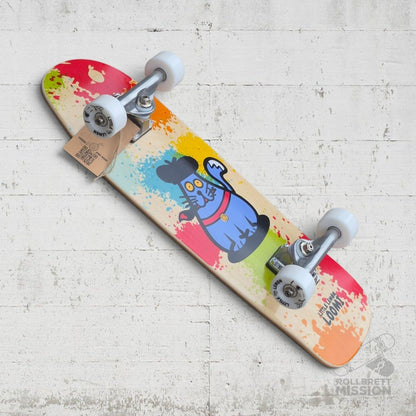 Little Lemons Loomi Kids Complete Corkgrip Cruiser Skateboard Art Cat - Skateboards - Rollbrett Mission