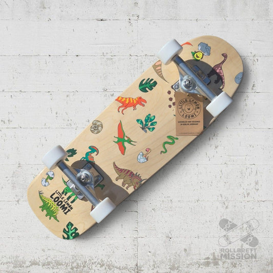 Little Lemons Loomi Kids Complete Corkgrip Cruiser Skateboard Dino Park - Skateboards - Rollbrett Mission
