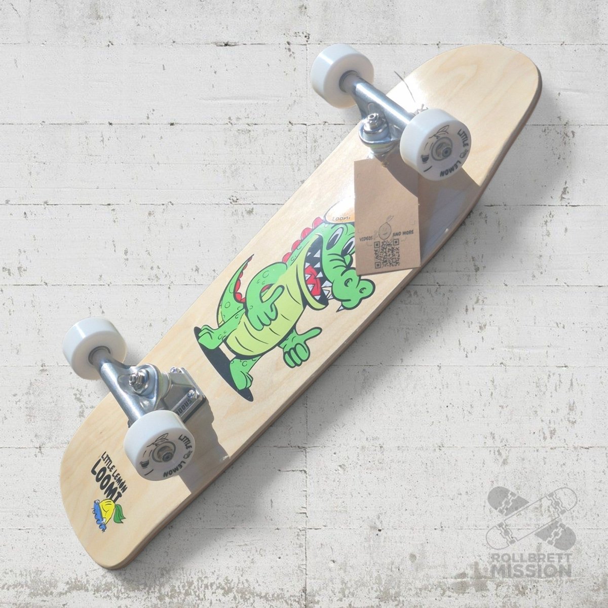 Little Lemons Loomi Kids Complete Corkgrip Cruiser Skateboard OK-o-dile - Skateboards - Rollbrett Mission