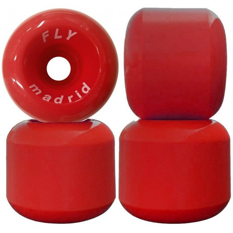 Madrid Fly Wheels Red 60mm 90A Cruiser Longboard - Skateboard-Rollen - Rollbrett Mission