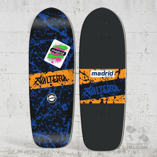 Madrid x Valterra 40th Anniversary 9.5" Old School Deck blue - black - Skateboard - Decks - Rollbrett Mission