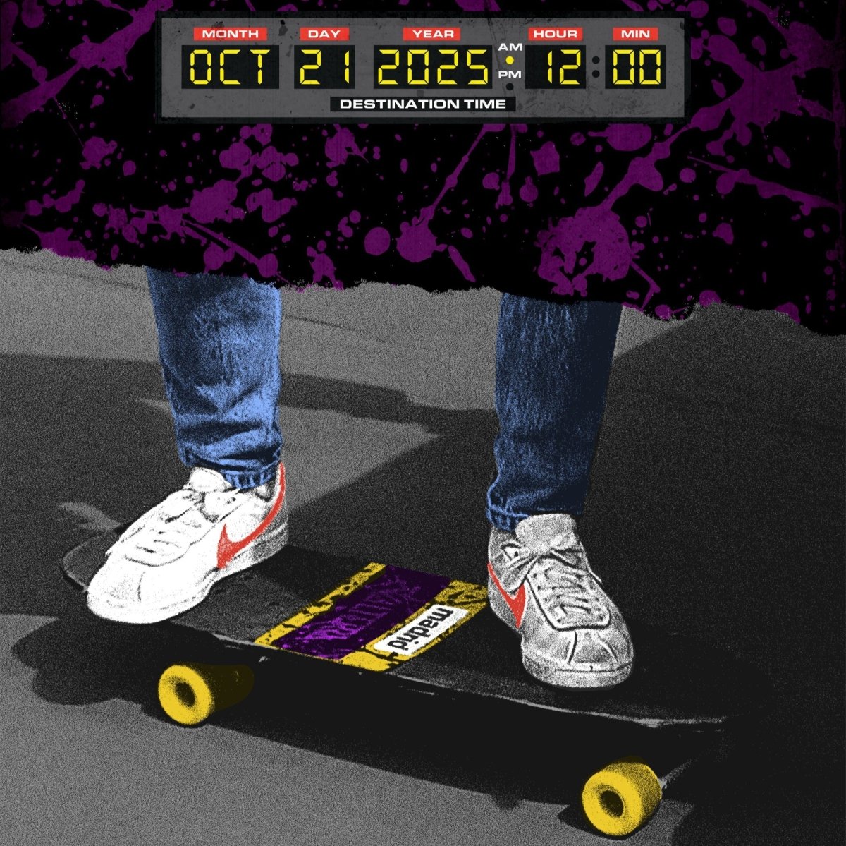 Madrid x Valterra 40th Anniversary 9.5" Old School Deck blue - black - Skateboard - Decks - Rollbrett Mission