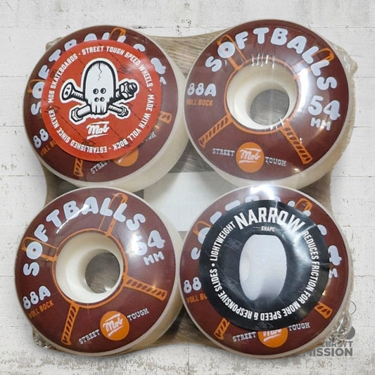Mob Skateboards 54m 88A Softballs Wheels - Skateboard - Rollen - Rollbrett Mission