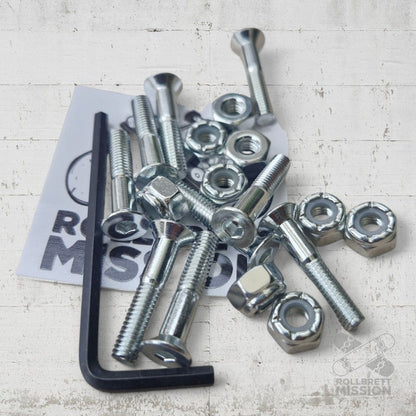 Montageschrauben 1" Inbus silbern Skateboard Bolts Hausmarke - Skateboard - Kleinteile - Rollbrett Mission