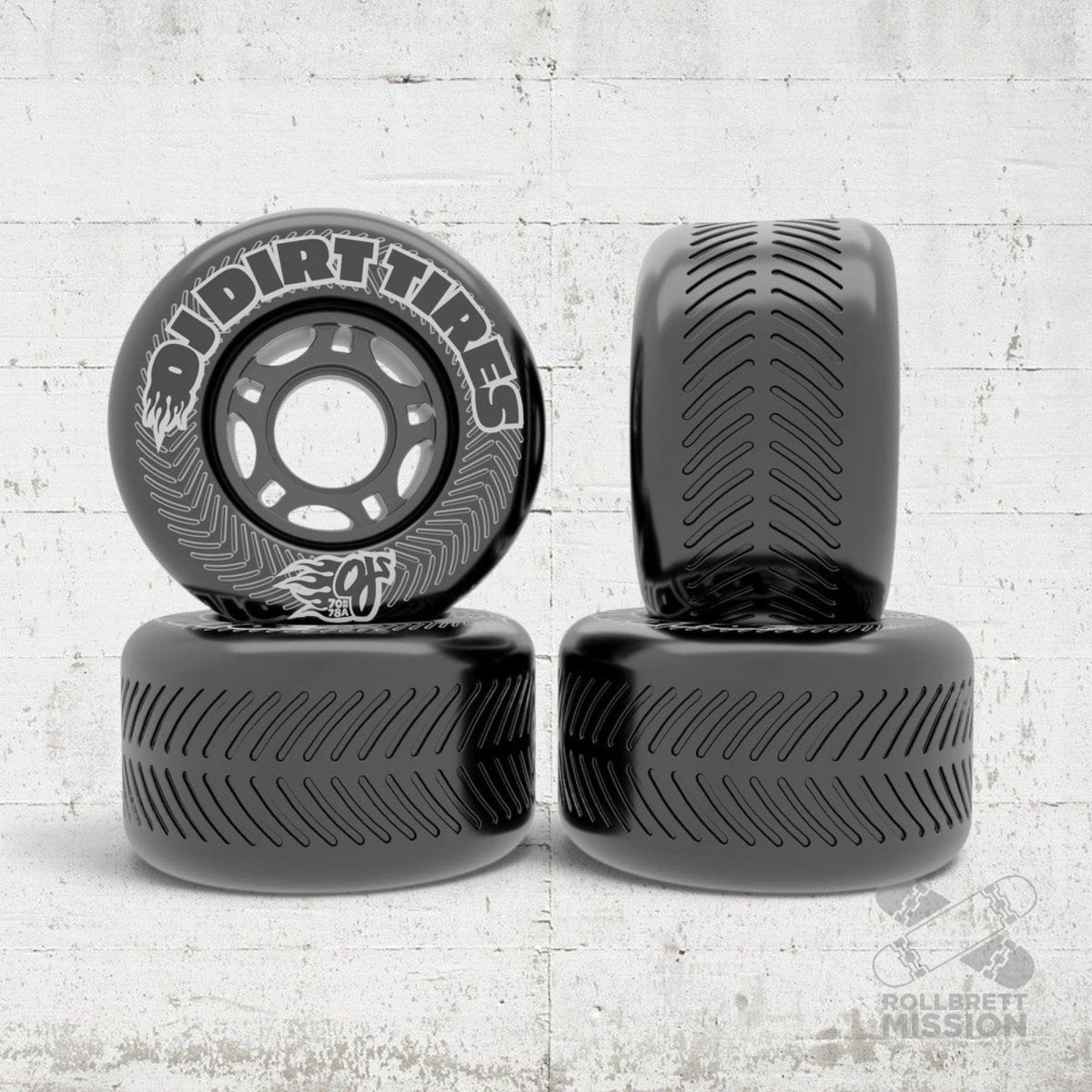 OJ Wheels Dirt Tires Vandals 70mm 78A Wheels - Skateboard-Rollen - Rollbrett Mission