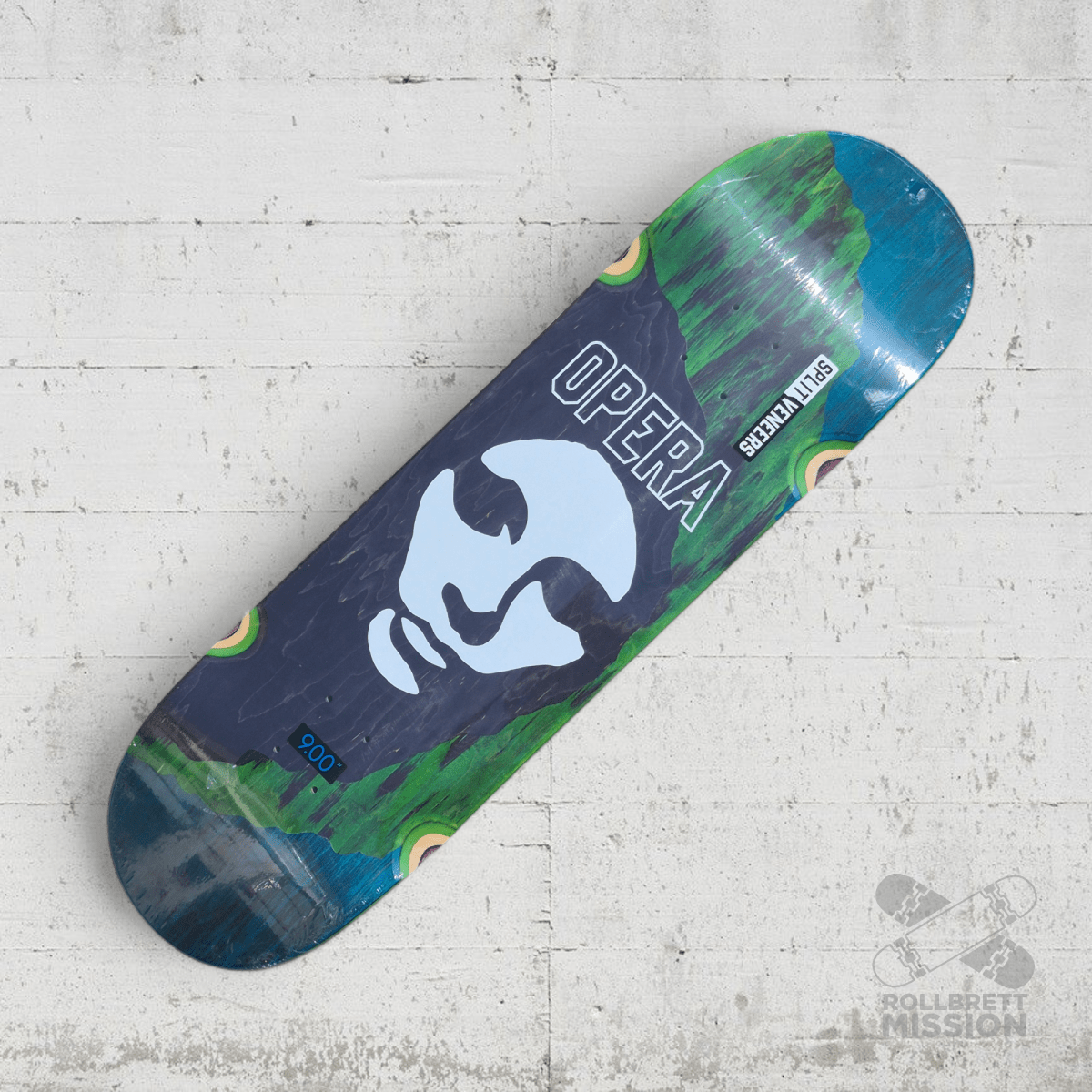 Opera Triple Torn Big Mask Wheel Wells 9.0 Deck - Skateboard - Decks - Rollbrett Mission