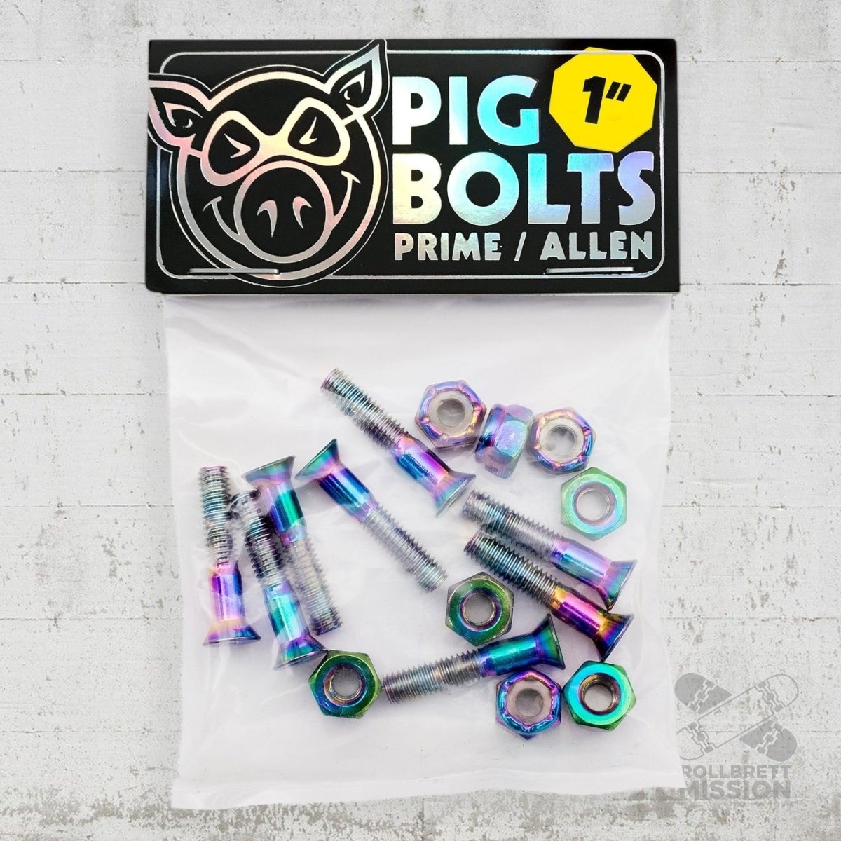Pig 1" Inbus Allen anodized Bolts Montageschrauben - Rollbrett Mission