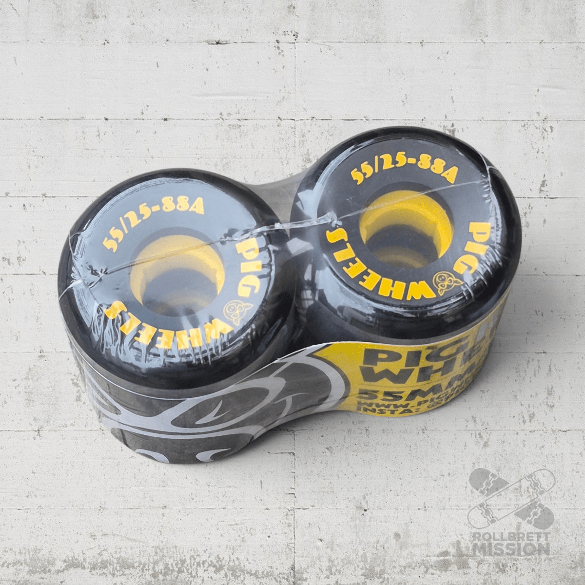 Pig Wheels 55mm 88A Rough Terrain - Skateboard - Rollen - Rollbrett Mission
