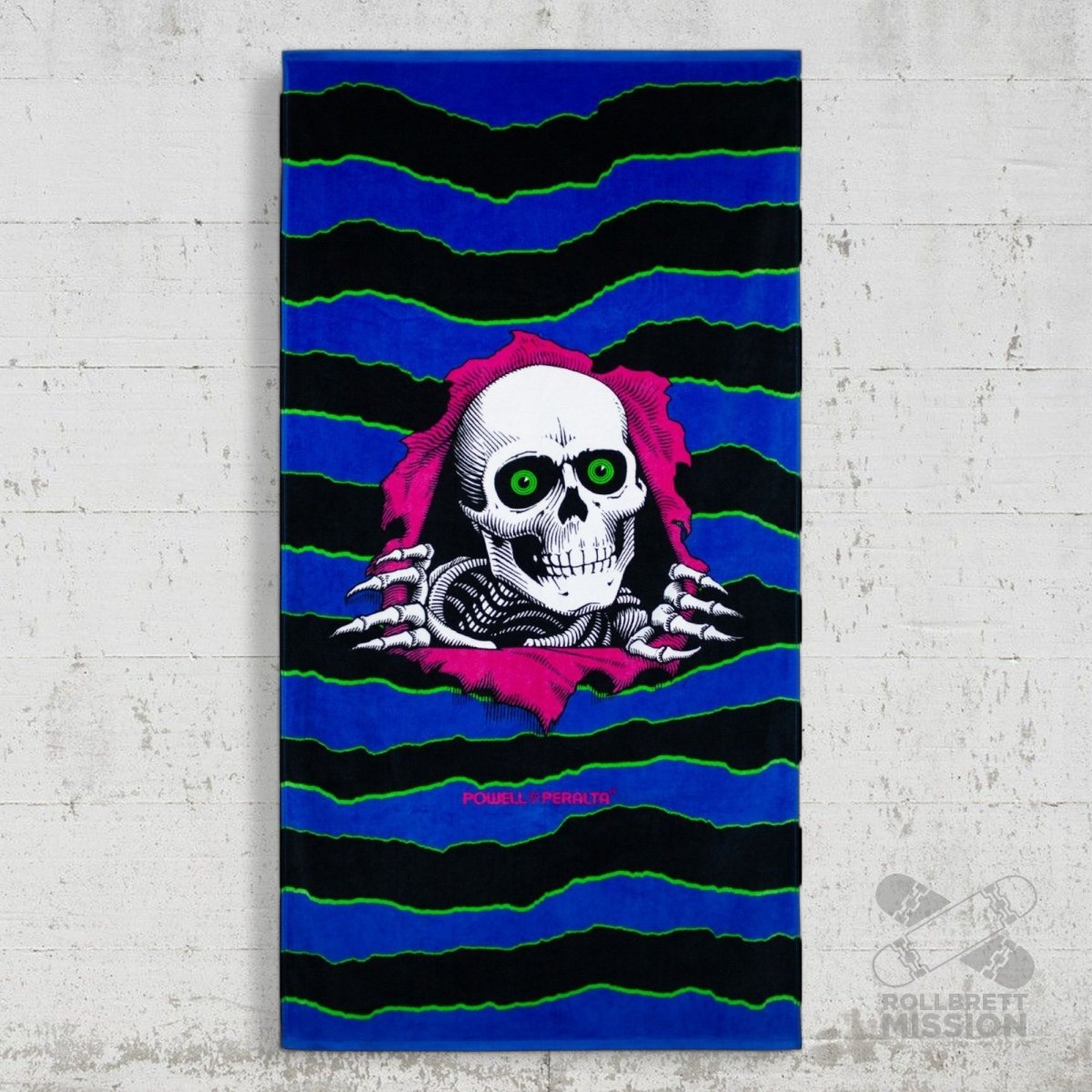 Powell Peralta Beach Towel Ripper Blacklight Badetuch - Rollbrett Mission